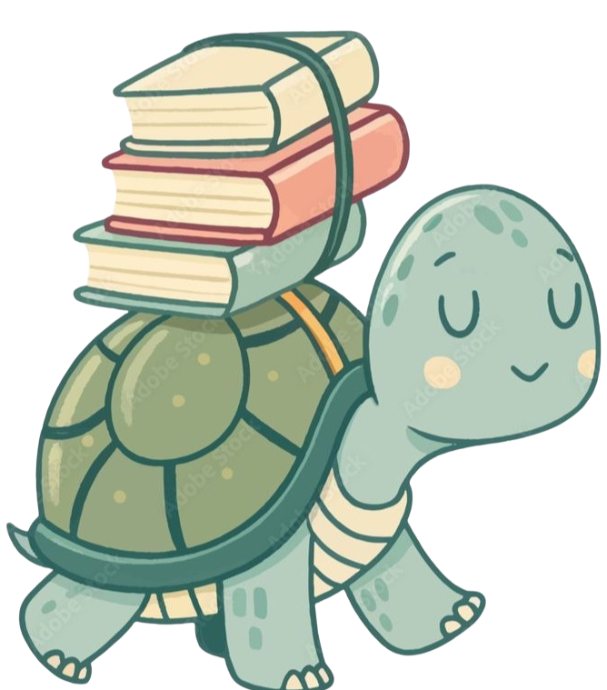Tortuga con libros